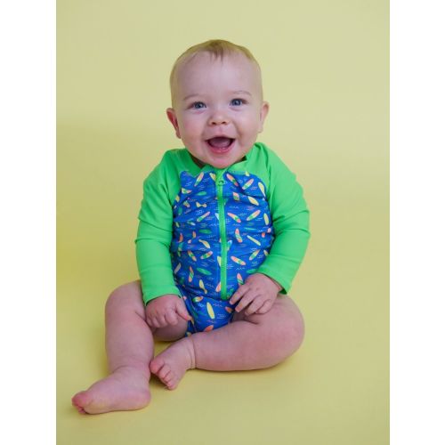 Boys Long Sleeve One Piece Rash Guard