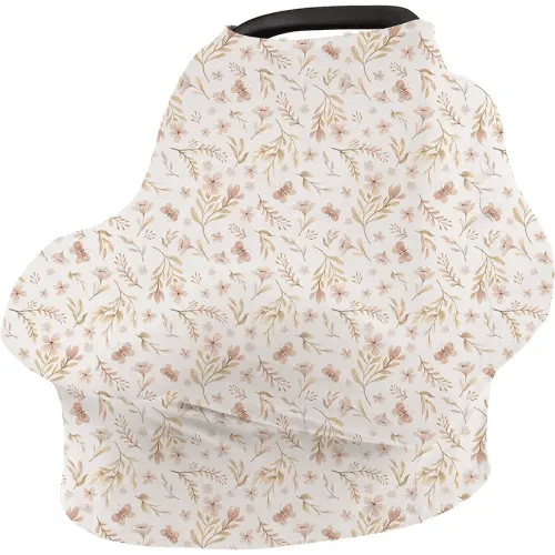 Konssy Baby Car Seat Covers- Multi-use Carseat Canopy for Babies, Stretchy Infant Carseat Cover Boy, Shower Gifts for Unisex Boys and Girls