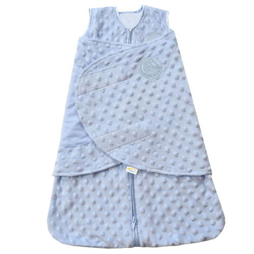 Halo® Sleepsack® Swaddle, Plushy Dot Velboa, Blue, Boys, Small, 3-6 Months