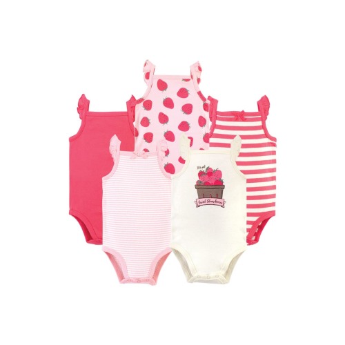 5Pk Organic Sleeveless Bodysuits