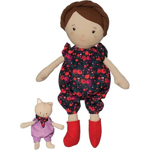 Manhattan Toy Playdate Friends Freddie Machine Washable and Dryer Safe 14 Inch Doll with Companion Stuffed Animal