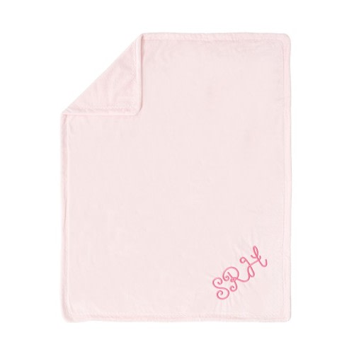 Chamois Baby Blanket - Light Pink