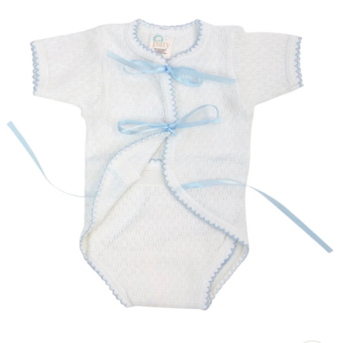 Paty Creeper with Ribbon Ties | Posh Tots Children's Boutique