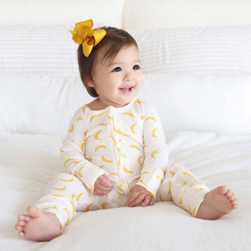 Go Bananas Bamboo Waffle Convertible Zip Romper