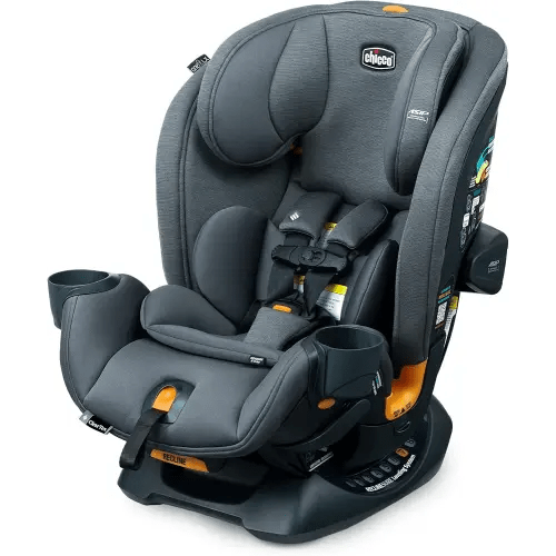 Chicco OneFit LX ClearTex All-in-One Car Seat with LeverLock Installation, Slim Design, Convertible Car Seat, Seat for Infants and Children 5-100 lbs | Smoke/Grey