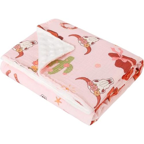 Baby Boys Girls Minky Blanket, Soft Nursery Receiving Blankets (Panda)