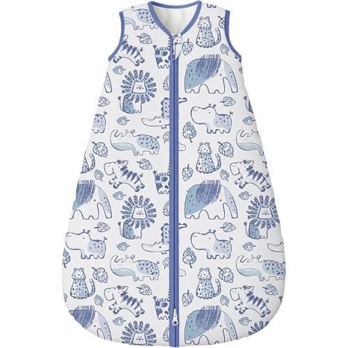 Yoofoss Baby Sleep Sack 6-12 Months, 1.5 Tog Baby Wearable Blanket with 2-Way Zipper, 100% Cotton Organic Fabric Winter Infant Sleeping Sack, Warm Soft Comfy