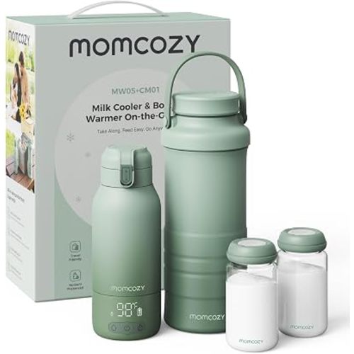 Momcozy Portable Bottle Warmer & Breastmilk Cooler Set On-the-Go Essentials