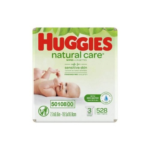 Huggies Natural Care Wipes 3pk - 528ct