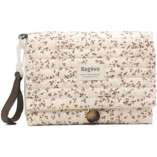 Baby Diaper Bag Organizer Quilted Floral Puffy Baby Wipe Holder