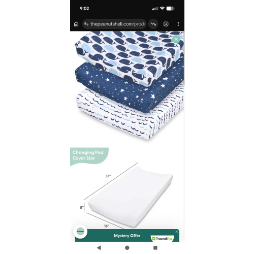 Nautical Whale Baby Girl or Boy Changing Pad Covers Set of 3