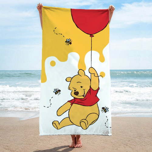 Disney Winnie The Pooh Honey Dream 100% Cottong Beach Towel, 28x58