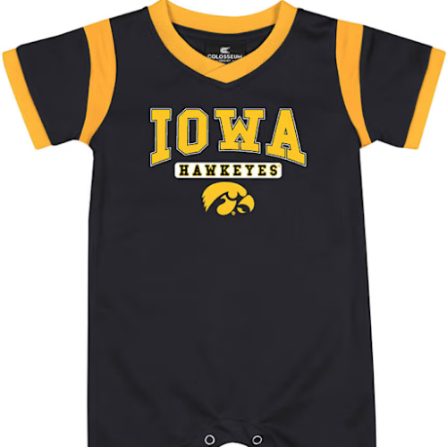 Colosseum Iowa Hawkeyes Baby BLACK Arcade One Piece - 150320362