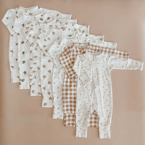 Long Sleeved Baby Zip Growsuit