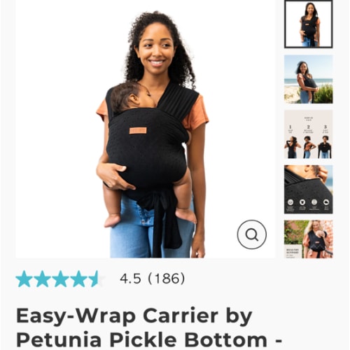 Easy-Wrap Carrier by Petunia Pickle Bottom - Black Eyelet