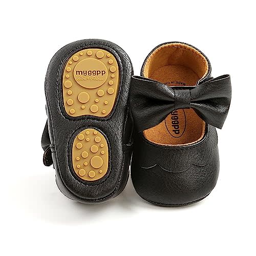 Baby Girl Mary Jane Dress Shoes Infant Newborn Flats Anti-Slip Soft PU Leather Party School Wedding Princess Baby Girl Shoes