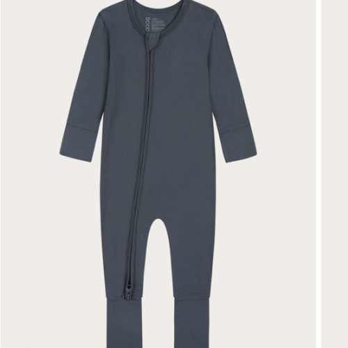 Baby Long Sleeve Romper-Storm