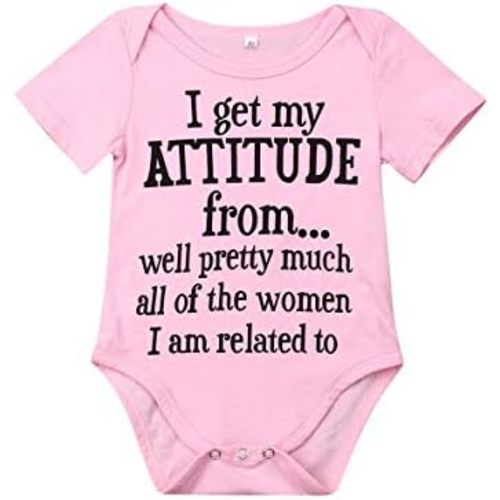 Newborn Infant Baby Girls Cotton Bodysuit Funny Letter Print Romper Jumpsuit Clothes Outfits