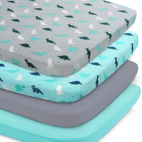 Pack and Play Sheets, Pack n Play Sheets 4 Pack, Mini Crib Sheets