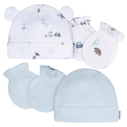 4-Piece Baby Boys Road Trip Cap and Mitten Set – Gerber Childrenswear