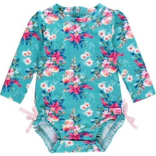 Baby Girls Long Sleeve UPF50+ One Piece Rash Guard, 12-18M