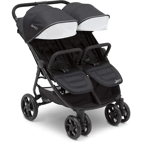 Jeep Destination Ultralight Side x Side Double Stroller, Midnight