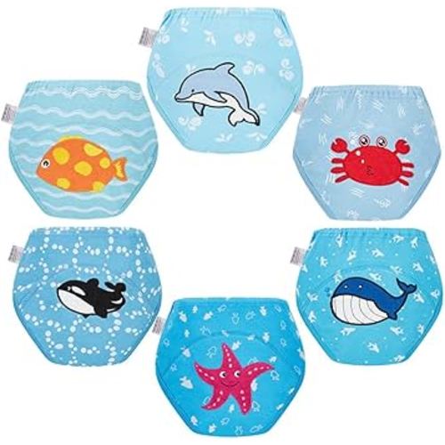 Training Pants Underwear for Toddler Boys Girls Potty Training Cute Design Multipack, 6 pack 2T