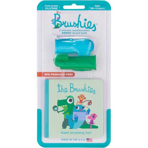 Chomps & Willa Baby & Toddler Toothbrush 2-Pack & Storybook Set/Dental Item and Book/Youth Tooth & Gum Care/Ages 4 Weeks to 4 Years