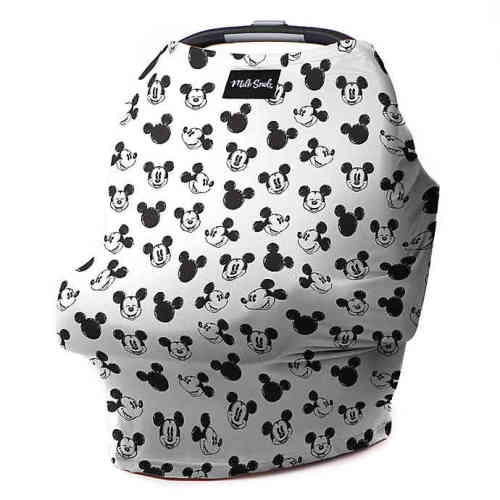 Milk Snob® Multi-Use Mickey Sketch Car Seat Cover in Black/White