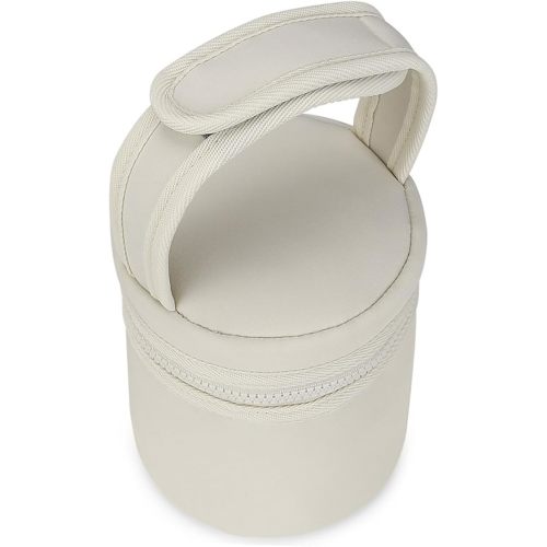Watertight Insulated Baby Bottle Storage Bag Thermal Baby Bottle Holder Bag Easy Carry for Travel & Outdoor Activity, Off White1, 12.5*15.5cm