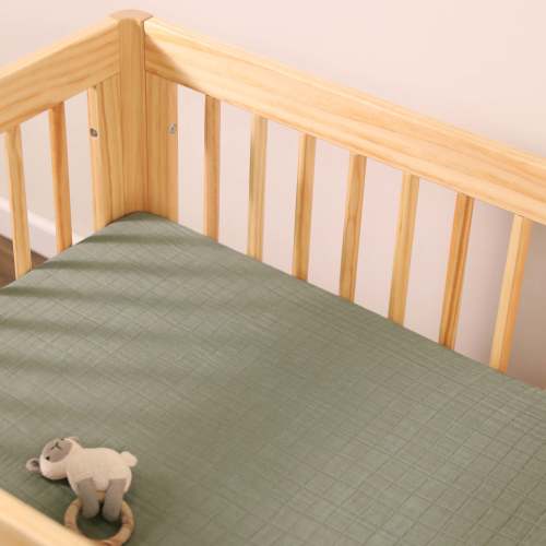Babyletto All-Stages Midi Crib Sheet in GOTS Certified Organic Muslin Cotton
