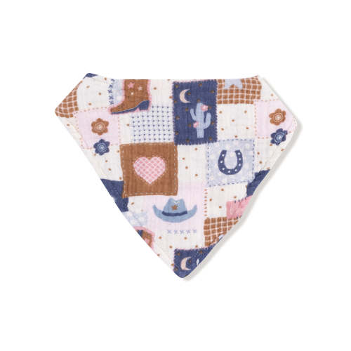 Bandana Bib, Patchwork Cowgirl