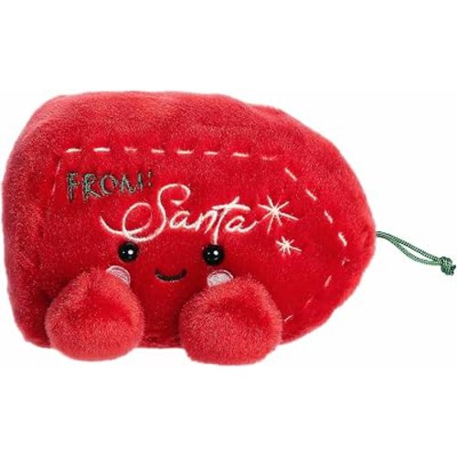 Aurora® Festive Palm Pals™ Eudora Gift Tag™ Stuffed Animal - Fun Collectible Plush for Kids and Adult Collectors - Perfect for Holiday Decorations or Gifts - Red 5 Inches
