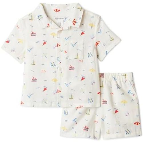 Amazon x Sofia Grainge Toddlers Linen Short Sleeve Shirt & Shorts Play Set - 12 months size