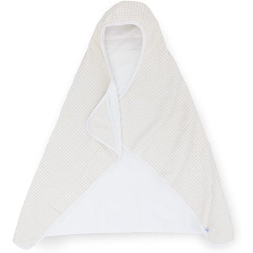 Little Unicorn Hooded Bath Towel | Absorbent Cotton & Terry Blend | Larger Size for Baby & Toddlers, 1-6 Years (Tan Gingham)