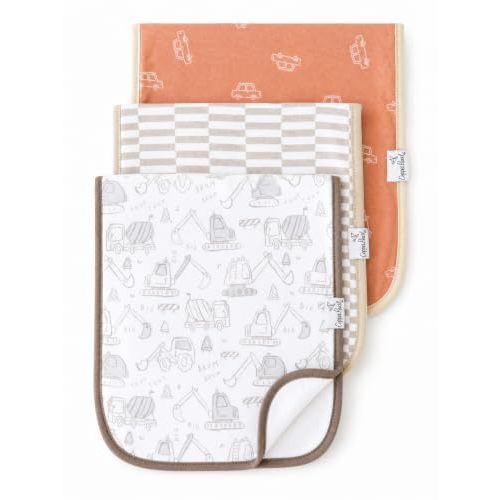 Copper Pearl Baby Burp Cloth Large 21''x10'' Size Premium Absorbent Triple Layer 3-Pack Gift Set Gage