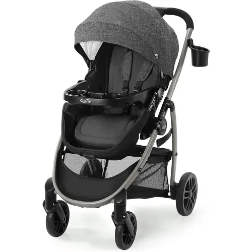 Graco Redmond Modes Pramette Stroller, 3-in-1 Convertible: Car Seat Carrier, Infant Pramette to Toddler Stroller with Reversible Seat and One-hand Fold