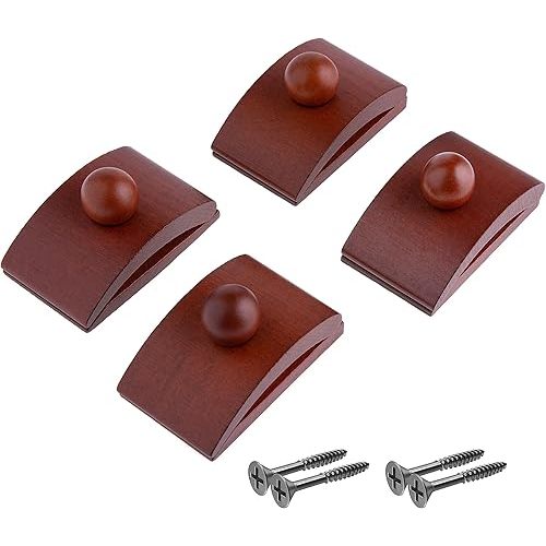 Precision Quilting Tools Classy Clamps Wooden Quilt Hangers - 4 Large Clips (Dark) and Screws for Wall Hangings. Hang up and Display Quilts, Tapestries, Rugs, Fiber Art, and More! (CLADARKLG)