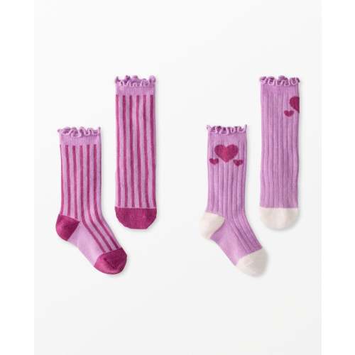 2-Pack Baby Knee-High Ruffle Socks | Hanna Andersson