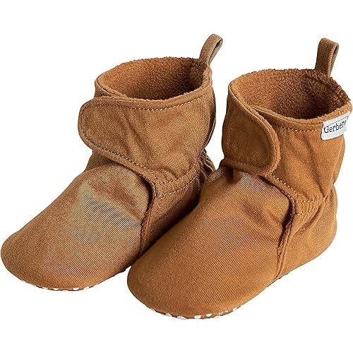 Gerber Baby Fleece Lined Wrap Fasten Non Skid Soft Slipper Booties