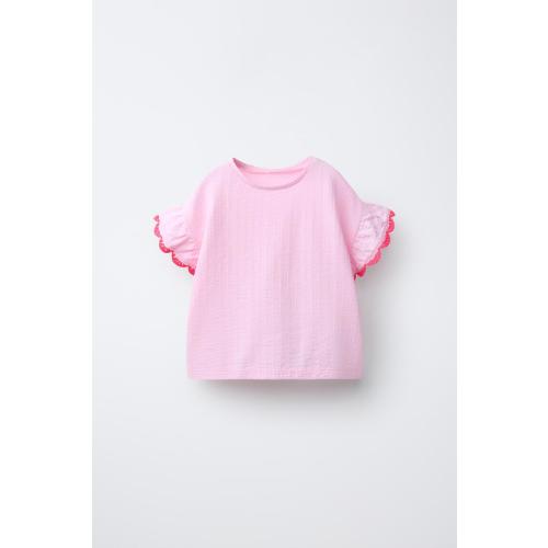 CROCHET RUFFLE TOP - Multicolored | ZARA United States