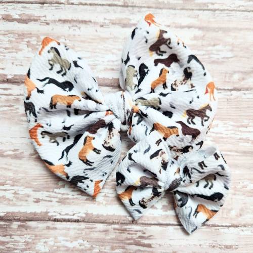 Horse bow, equestrian bow, hair accessories, hair clip, headband, birthday gift for girl