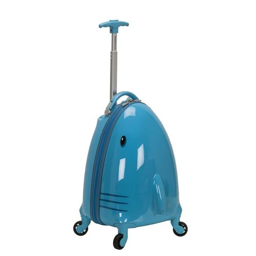 Rockland Jr. Kids' My First Hardside Spinner Luggage,Telescoping Handles, Shark, Carry-On 19-Inch