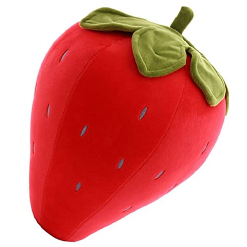 Cute Fruit Kids Pillow Stuffed Strawberry Plush Pillows Super Soft Girls Pillows Cushion Seat for Kids Toys (Red,7.8"/20cm) 1 Count (Pack of 1) | Soft huggable toy plush pillow, cuddly toy, home decor. Soft short-plush fabric, gift for girls, lightweight