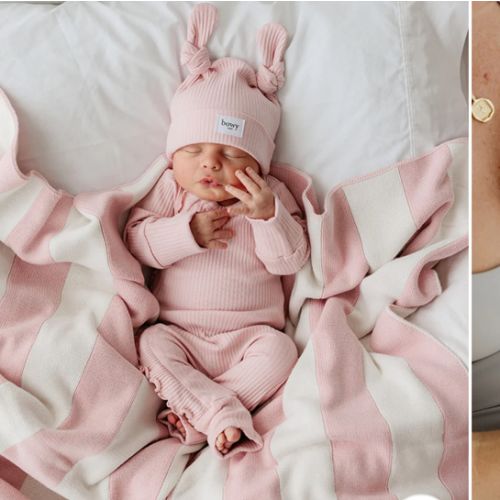 Baby Frill Onesie - Dusty Pink