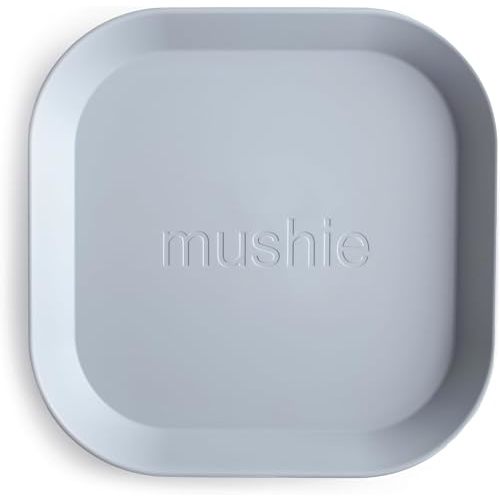 mushie Square Dinnerware Bowls for Kids | Made in Denmark, Set of 2 (Cloud)