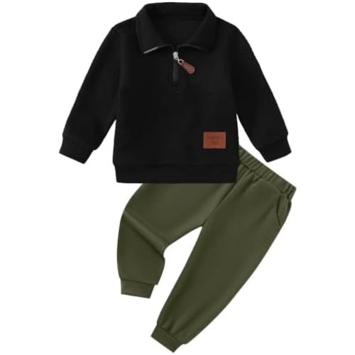 ZOEREA Toddler Baby Boy Clothes Outfits Set Fall Winter Sweatshirt 12M-5T