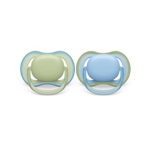 Philips Avent Ultra Air Pacifier 0-6m, pastel green / celestial blue, 2 pack, SCF085/21, Avent Ultra Air Pacifier 0-6m green/blue 2pk - Walmart.ca