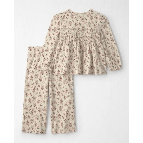Toddler Girl 2-Piece Organic Cotton Smocked Top & Pant Set - Little Planet | Carter's