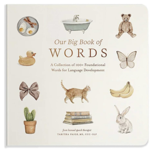Our Big Book of First Words: A Collection of 100+ Foundational Words for Language Development (Tabitha Paige Children's Book Series)